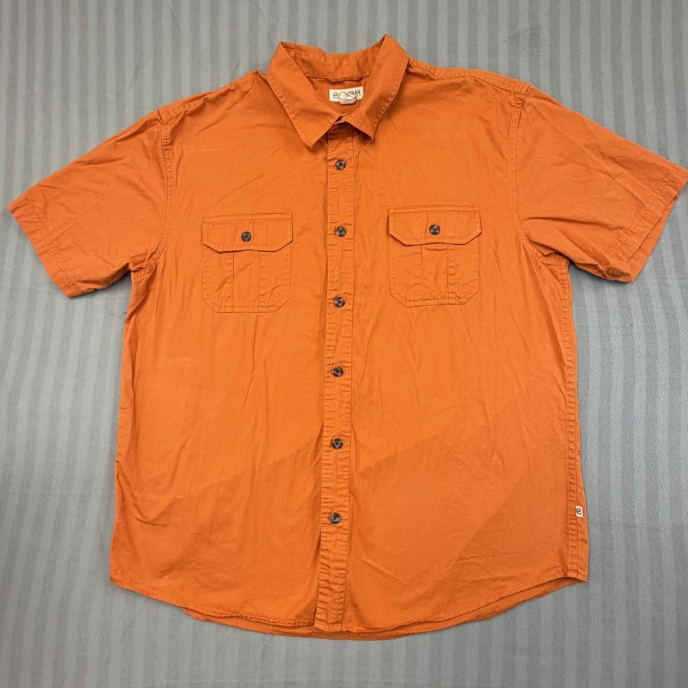 Magellan Outdoors Classic Fit Short Sleeve Shirt Men's XL Orange NWT‎